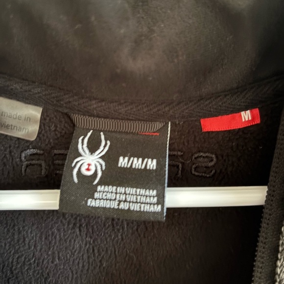 SPYDER Gait 1/2 Zip Sweater Pullover Gray Black Jacket Size Medium - Picture 5 of 7